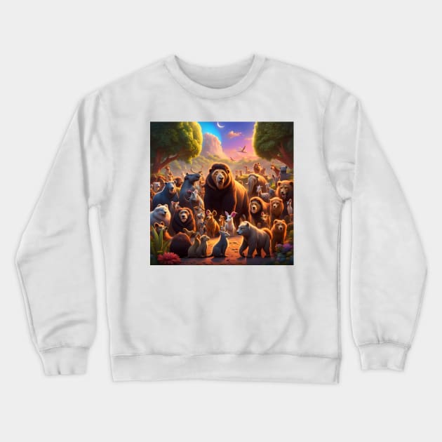 Animal Christmas Crewneck Sweatshirt by Colin-Bentham